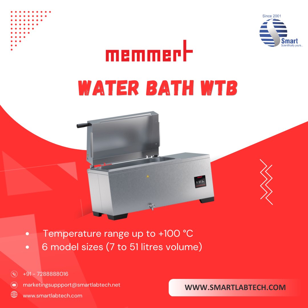 SmartLabTech2's tweet image. 📷 Smart LabTech – Your Trusted Supplier of Memmert Solutions 📷
At Smart LabTech, we bring you Memmert's world-class laboratory equipment from hot air ovens, incubators, stability chambers to water baths, designed to deliver precision and reliability.