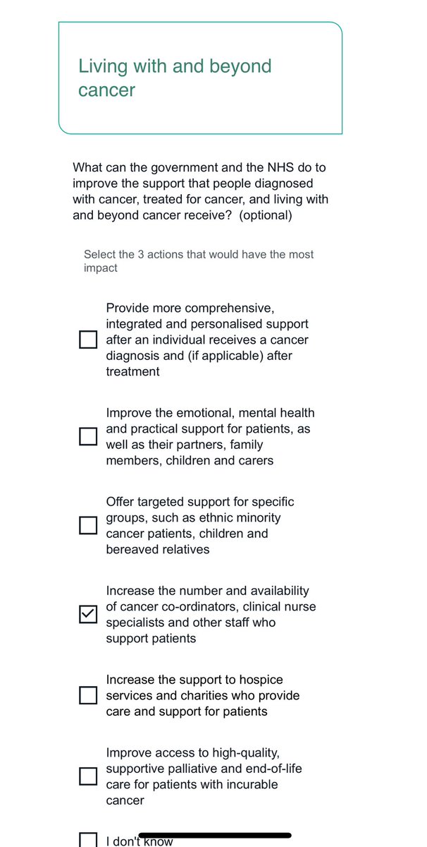 If you think that we need more Cancer CNSs/ coordinators to improve the care of those living with and beyond cancer then please respond to this call for evidence: consultations.dhsc.gov.uk/shaping-the-na…
