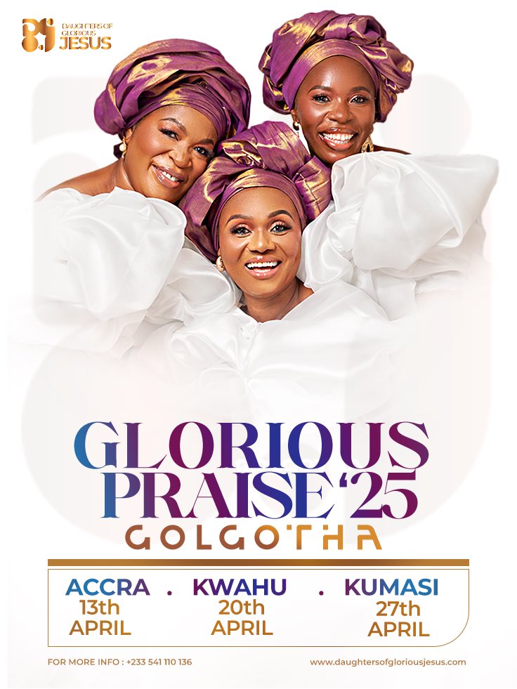Blessed be the most high God for His goodness. We’re pleased to announce dates for this year’s Glorious Praise. More details soon. Stay blessed and thanks for always being with us. #Golgotha✝️