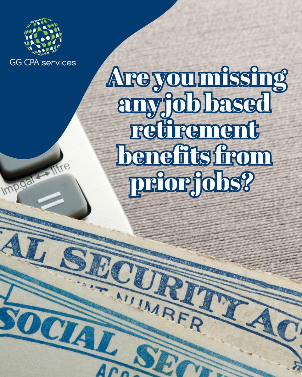 GGCPAservices's tweet image. Many people are unaware of the job-based retirement benefits they may still be entitled to! Don&apos;t let your hard-earned savings go unclaimed; find out how to track them down.

Click the link to learn more: ggcpaservices.com/are-you-missin…
#CPATips #FinanceTips #RetirementSavings