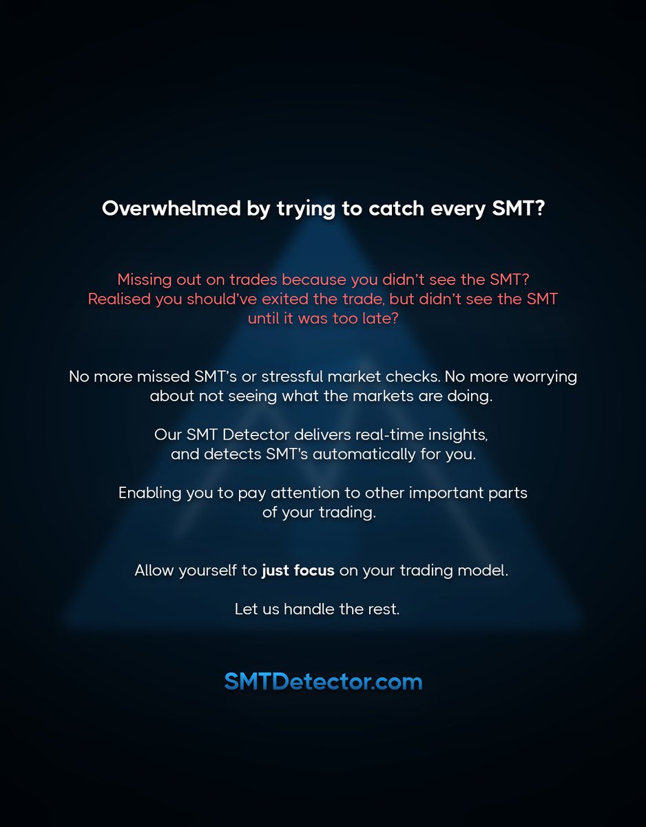 We just launched the ultimate SMT Detection Tool, and to celebrate we’re giving 3 lucky traders FREE 1-year access! 

🔍 Spot Smart Money's fingerprints like never before.

To enter:
1️⃣ Like &amp; RT
2️⃣ Follow <a href="/zeussy_mmxm/">Zeussy</a> 
3️⃣ Tag 2 friends

Winners will be selected in 48 hours.