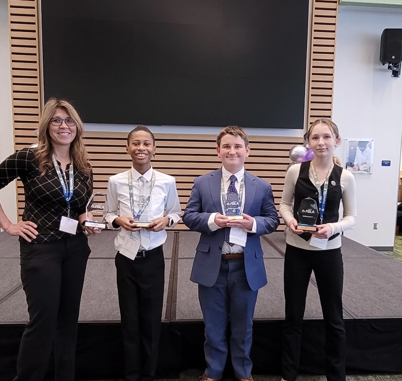 Chesapeake Career and Technical Education (@chesapeake_cte) on Twitter photo Congratulations to Mrs.Surratt’s FBLA <a href="/DCMS_hornets/">Deep Creek Middle</a> students who competed at the FBLA State Competition in Richmond this weekend! #CTE
We’re proud to celebrate:
1st place winner Elise Stover
Three 4th place winners: Cameran Czaja, Hayden Hendrickson and Mitchell Kearney. Congratulations to Mrs.Surratt’s FBLA <a href="/DCMS_hornets/">Deep Creek Middle</a> students who competed at the FBLA State Competition in Richmond this weekend! #CTE
We’re proud to celebrate:
1st place winner Elise Stover
Three 4th place winners: Cameran Czaja, Hayden Hendrickson and Mitchell Kearney.