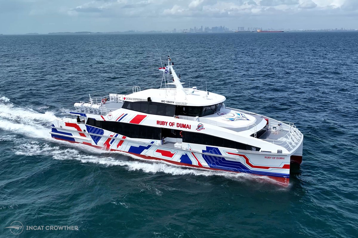 Shipping Mag (@shippingmag) on Twitter photo Shipbuilder Incat Crowther announced the 1st of 2 new catamaran ferries for Dumai Express Group has completed sea trials and will shortly commence  operations in Indonesia.
incatcrowther.com/news/news-feed… Shipbuilder Incat Crowther announced the 1st of 2 new catamaran ferries for Dumai Express Group has completed sea trials and will shortly commence  operations in Indonesia.
incatcrowther.com/news/news-feed…