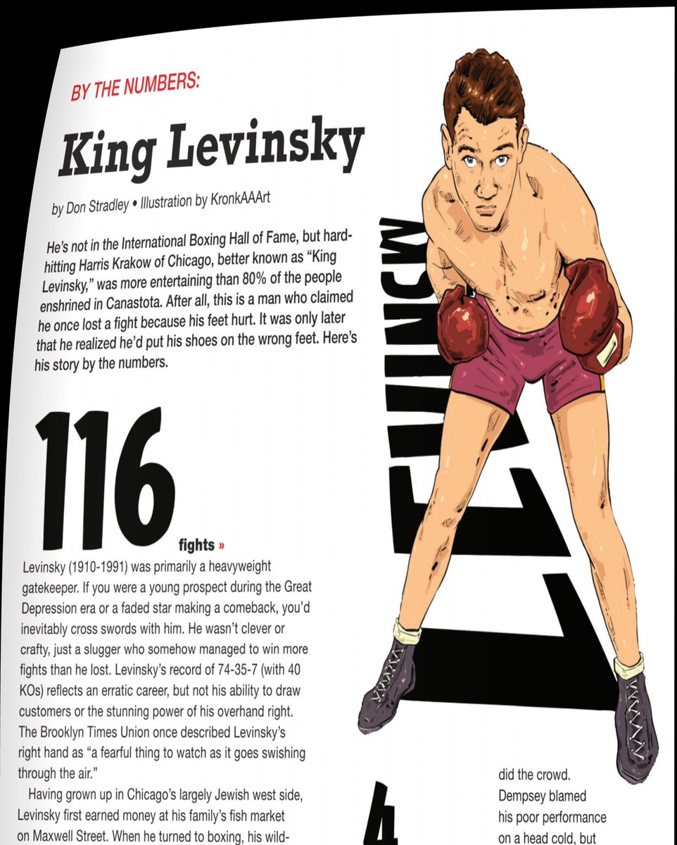 kronkaaart's tweet image. The latest @DonStradley “By The Number” column, on King Levinsky, can be found in the latest issue of @ringmagazine ! #boxing 🥊