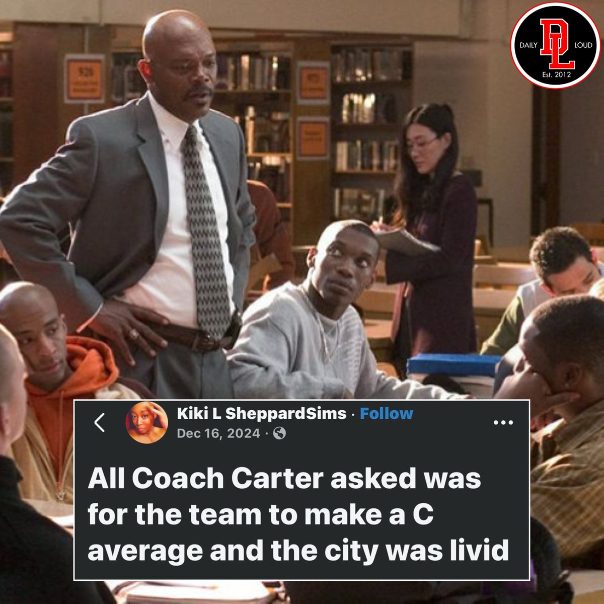 DailyLoud's tweet image. This take on Coach Carter made me cry 👀🤣