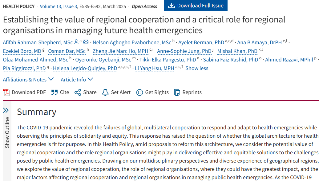 The George Institute for Global Health (@georgeinstitute) on Twitter photo The COVID-19 pandemic exposed critical gaps in managing the global response to health emergencies with solidarity and equity.
<a href="/legidoquigley/">Prof Helena Legido-Quigley</a> et al examine how better regional collaboration can improve responses to public health challenges: via <a href="/TheLancet/">The Lancet</a>: buff.ly/Pdc2qgJ The COVID-19 pandemic exposed critical gaps in managing the global response to health emergencies with solidarity and equity.
<a href="/legidoquigley/">Prof Helena Legido-Quigley</a> et al examine how better regional collaboration can improve responses to public health challenges: via <a href="/TheLancet/">The Lancet</a>: buff.ly/Pdc2qgJ