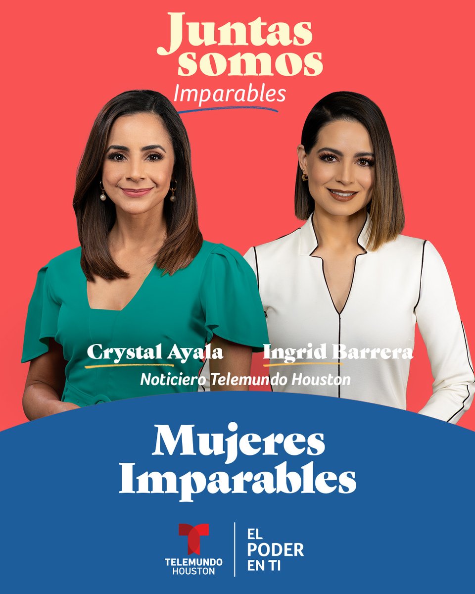 TelemundoHou's tweet image. ✨ ¡Celebramos a las #MujeresImparables! ✨

Hoy destacamos dos de las voces más poderosas y comprometidas de Houston, nuestras talentosas presentadoras de Noticiero #TelemundoHouston, @CrystalKTMD e @IngridBarreraTV.

#ElPoderEnTi