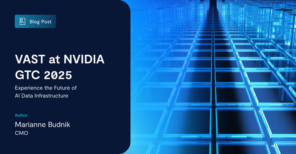 VΛST Data (@vast_data) on Twitter photo AI moves fast—legacy infrastructure can’t keep up. At NVIDIA hashtag#GTC25, VAST Data is redefining AI infrastructure with a data platform built for scale, AI storage designed for speed, and AI data pipelines that power real-time insights.
Read Marianne Budnik’s blog for the AI moves fast—legacy infrastructure can’t keep up. At NVIDIA hashtag#GTC25, VAST Data is redefining AI infrastructure with a data platform built for scale, AI storage designed for speed, and AI data pipelines that power real-time insights.
Read Marianne Budnik’s blog for the