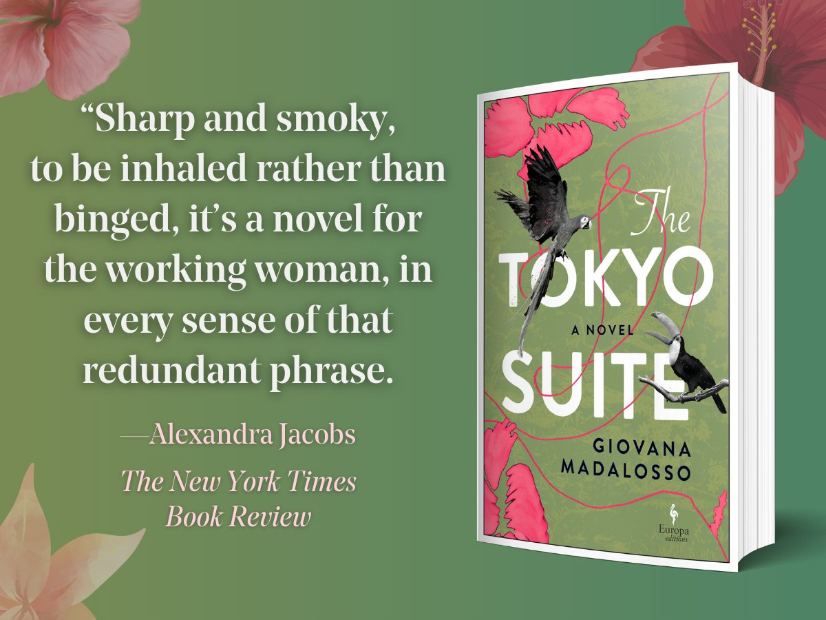 Europa Editions (@europaeditions) on Twitter photo “I’d been trying mightily to watch the third season of ‘The White Lotus’... Checking into THE TOKYO SUITE scratched some of the same itch for stories of class struggle.”
<a href="/AlexandraJacobs/">Alexandra Jacobs</a> in <a href="/nytimesbooks/">New York Times Books</a>:
nytimes.com/2025/03/09/boo… “I’d been trying mightily to watch the third season of ‘The White Lotus’... Checking into THE TOKYO SUITE scratched some of the same itch for stories of class struggle.”
<a href="/AlexandraJacobs/">Alexandra Jacobs</a> in <a href="/nytimesbooks/">New York Times Books</a>:
nytimes.com/2025/03/09/boo…