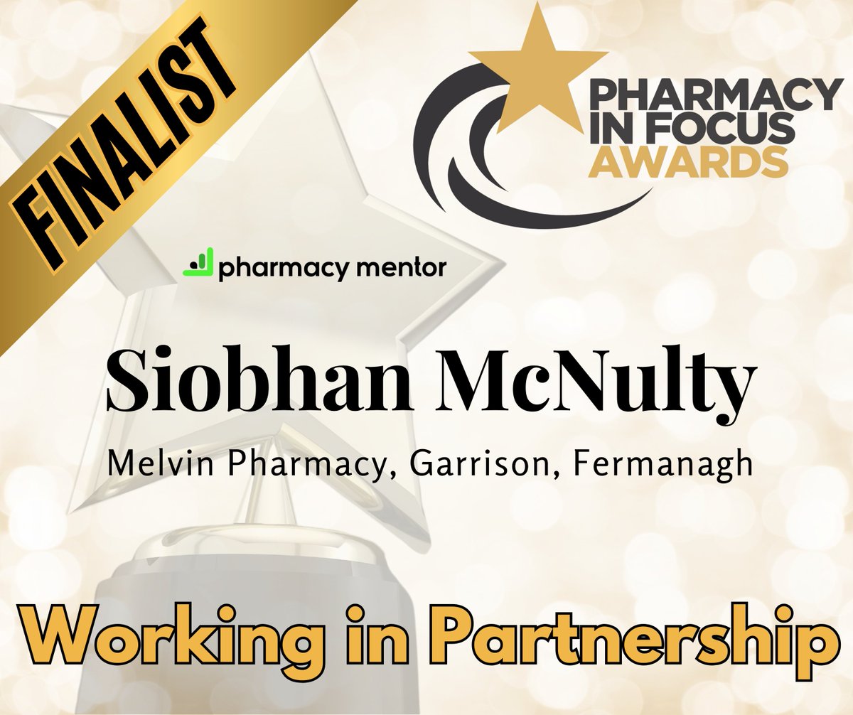 🏆 WORKING IN PARTNERSHIP 🏆

Our second fantastic finalist in this category is <a href="/SiobhanMcNulty4/">Siobhan McNulty/Melvin Pharmacy</a>, Melvin Pharmacy, Garrison, Fermanagh!🤩

<a href="/PharmacyShows/">PharmacyShows</a>
#PharmacyinFocusAwards #PIFA25