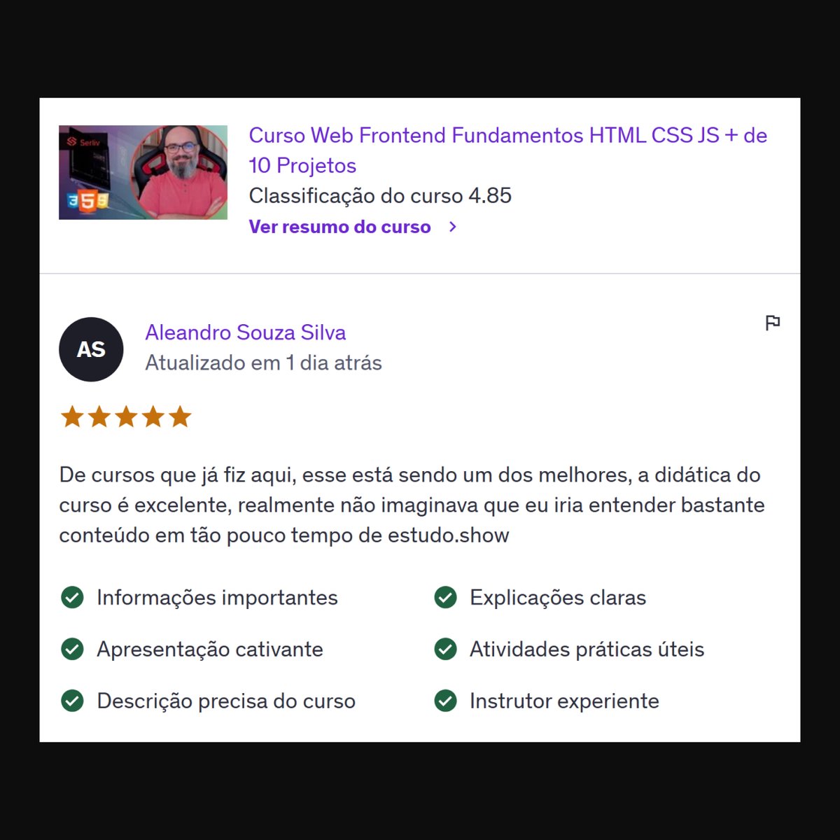 serlivcursos's tweet image. VIVA A DEMOCRATIZAÇÃO DO CONHECIMENTO 
A Serliv acredita que cursos de qualidade não devem ser exclusivos apenas por quem tem dinheiro 
serliv.com/cursos/
#DesenvolvimentoWeb #CursoDeProgramação #CursosOnline #frontend #webdev #javascript #LógicaDeProgramação #html #css