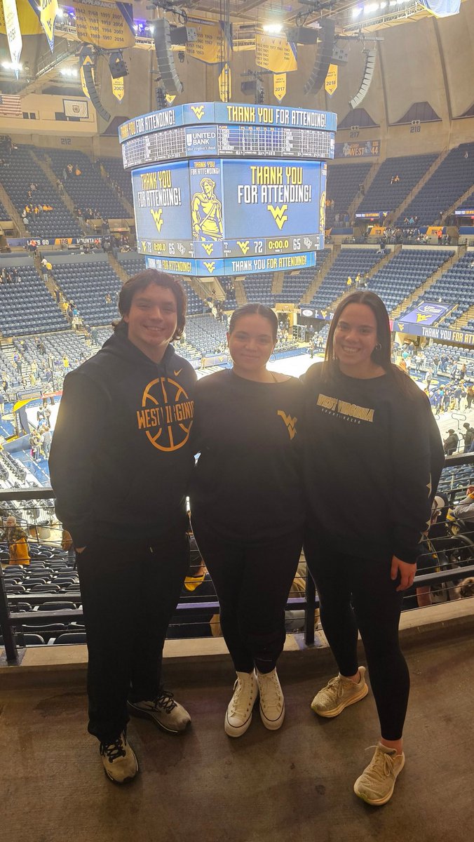 Final WVU home basketball game.  WVU wins.  Makes it to big 12.  Fun event and a win. Cue Country Roads.