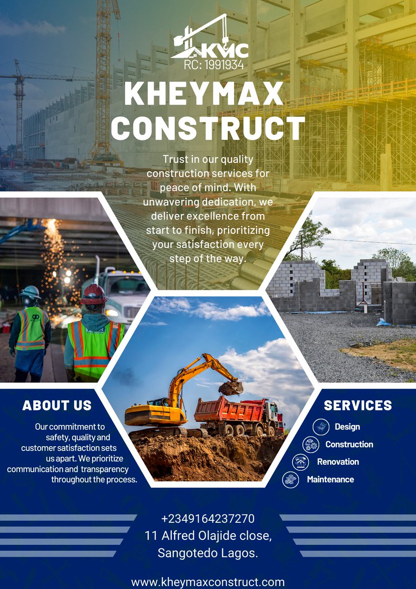 kheymax_c's tweet image. Engineering the Future with Precision 🎯

Kheymax Construct, Your Trusted Partner in Construction 🏗️

#EngineeringTheFuture #PrecisionEngineering #ModernConstruction