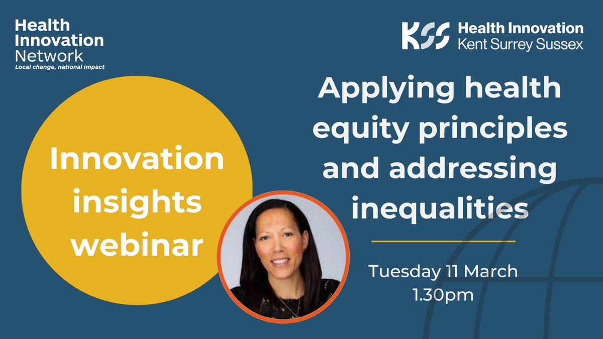 Health Innovation West Midlands (@healthinnovwm) on Twitter photo Still time to sign up for tomorrow's <a href="/HealthInnovNet/">Health Innovation Network</a> Innovation Insights webinar: Applying health equity principles and addressing inequalities
Date: Tuesday, 11 March, 1:30 pm โ 2:00 pm
Host: <a href="/HealthInnov_KSS/">Health Innovation Kent Surrey Sussex</a>
Register here: events.teams.microsoft.com/event/1ccef328โฆ Still time to sign up for tomorrow's <a href="/HealthInnovNet/">Health Innovation Network</a> Innovation Insights webinar: Applying health equity principles and addressing inequalities
Date: Tuesday, 11 March, 1:30 pm โ 2:00 pm
Host: <a href="/HealthInnov_KSS/">Health Innovation Kent Surrey Sussex</a>
Register here: events.teams.microsoft.com/event/1ccef328โฆ