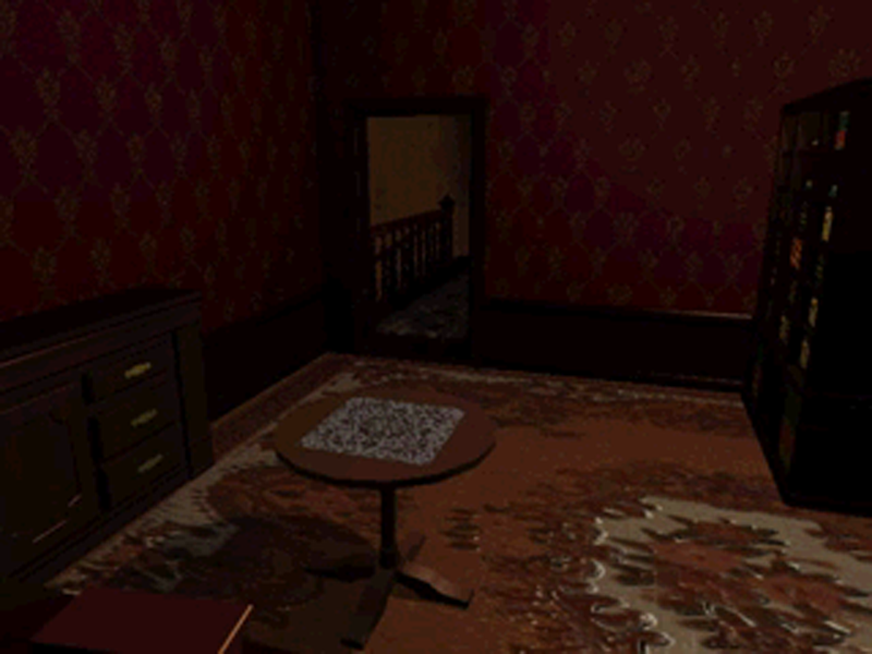 EvilResource's tweet image. Playing through RE1 (1996) and saw a thing I hadn't noticed before. In the library, the door is shown as open in the background asset but has a door model in the gameplay. Then realised that Rebecca exits through this door after saving her from the Hunter! #REBHFun #ResidentEvil