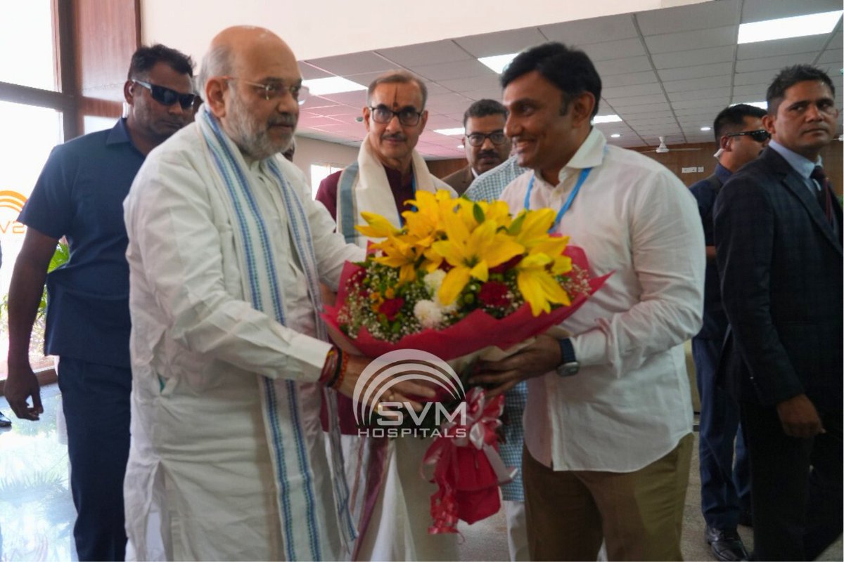 SVMHospitals's tweet photo. We are thrilled to share with you the official pictures of the inauguration of SVM Hospital. We are committed to providing exceptional healthcare services to our community. OPD Services are now OPEN.
#HospitalInauguration
#AmitShah
#QualityHealthcareMadeAffordable 
#CommunityHealth
#SVMHospitals
#letzkit