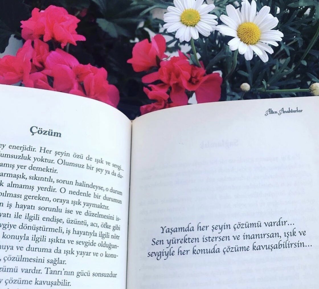 Bugün ve hafta için Altın Anahtarlar kitabından
Çözüm…
Yaşamda ihtiyacınız olan tüm çözümleri bulduğunuz, #sevgi, sağlık, #mutluluk ve iyilikler dolu güzel bir hafta dileğiyle… #Pazartesi #kitap