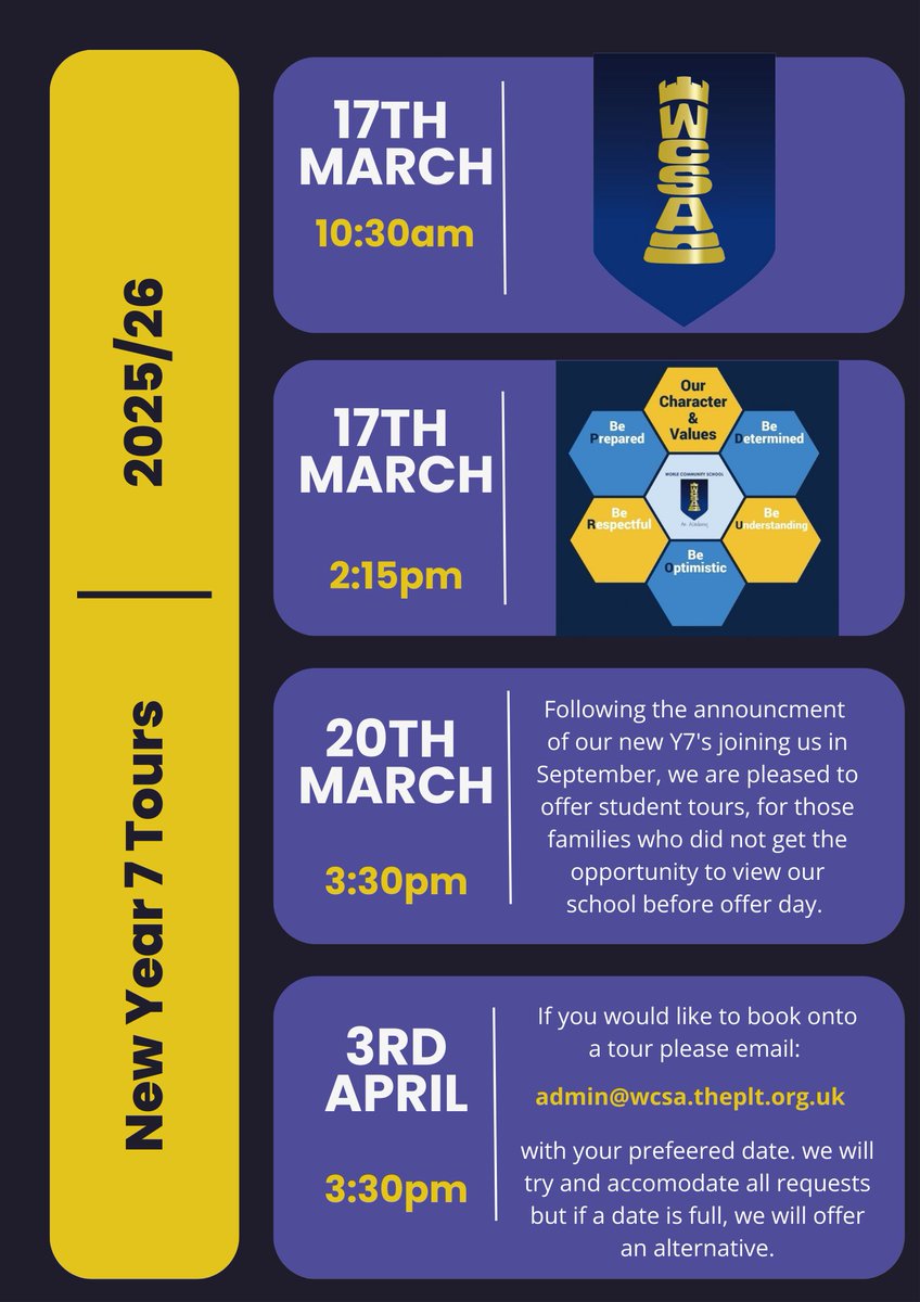 Information for our new Year 7s 👇