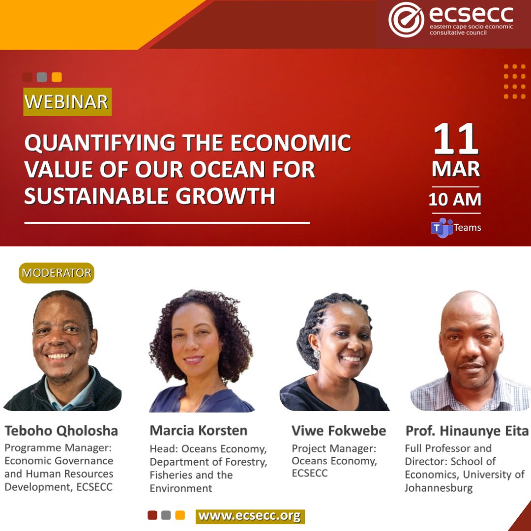 REMINDER!

🌊 Ocean Economy Webinar 🌊 

Join us tomorrow for a webinar on “Quantifying the Economic Value of Our Ocean for Sustainable Growth”.

Register here: docs.google.com/forms/d/e/1FAI…