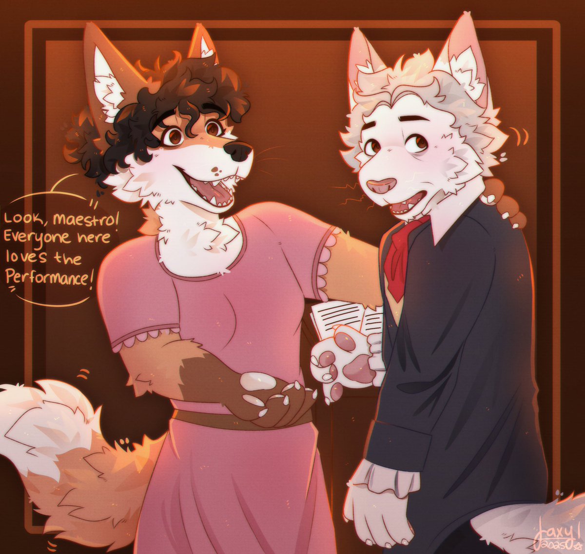 scrunklyjax's tweet photo. Art trade for @rivkavix! 🎻🎼 https://t.co/xrnmrJTwkF