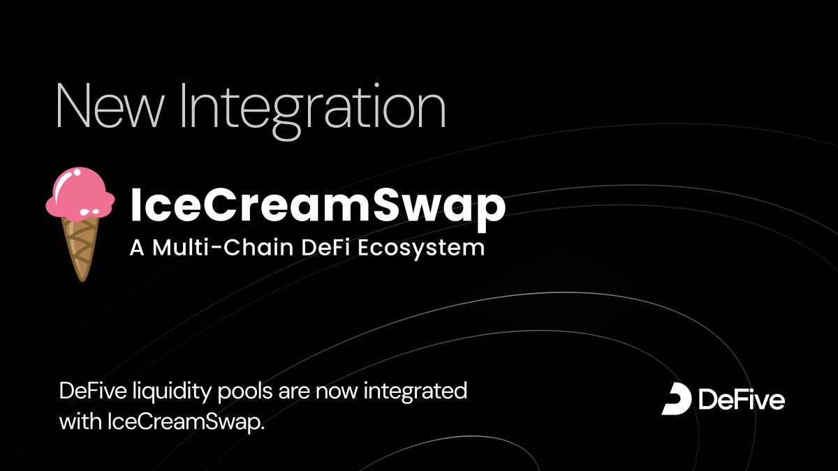 0xDeFive's tweet image. DeFive x IceCreamSwap integration is live! 🍦🚀

Our liquidity is now available on @icecream_swap, AI-powered DEX aggregator that gets smarter with every trade—delivering better rates and improved efficiency over time.

Step by step, building better DeFi on Sonic. 🔥

Add…