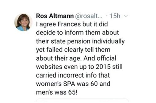 SW10etseq's tweet image. Documents presented in court proved information was not widely publicised in fact no info specific campaign. The #PHSO found #maladmin as the #DWP failed to inform #50sWomen of the 1995 legislation &amp;amp; chose to continue in that failure. Trolls always jump to #Whataboutery. Blocked.