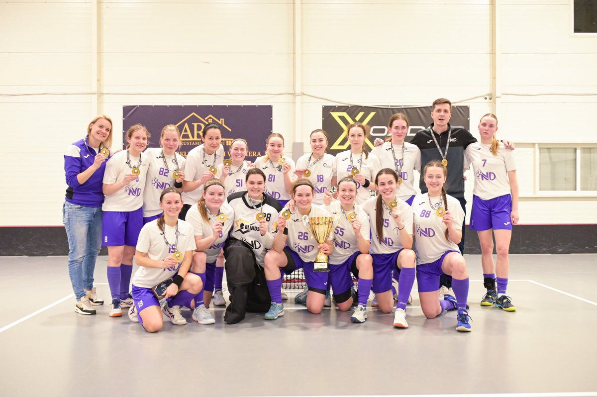 🏆 NND/RJTC – Latvijas/Igaunijas līgas Čempiones! 🏆🥳
Jauns ieraksts NND vēstures grāmatā. Pirmo reizi tiek izcīnīts ZELTS Latvijas-Igaunijas līgā! 🥇💜 
Paldies komanda par lielisku sniegumu!