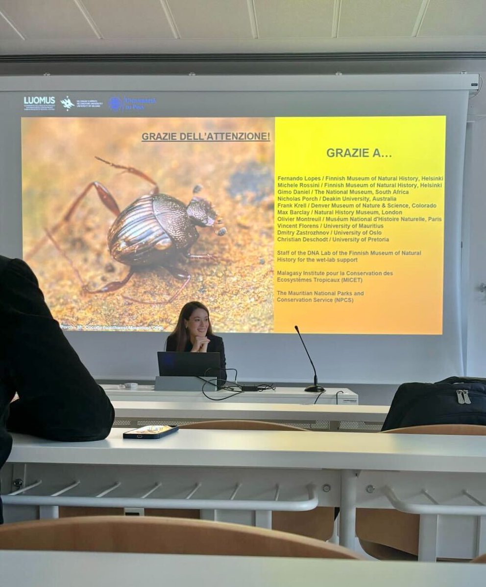 Sergei Tarasov 🇺🇦 (@tarasov_sergio) on Twitter photo Congrats to <a href="/_FedeLosacco/">Federica Losacco</a> on successfully defending her M.Sc. on the evolution of Mauritias #DungBeetles! Congrats to <a href="/_FedeLosacco/">Federica Losacco</a> on successfully defending her M.Sc. on the evolution of Mauritias #DungBeetles!