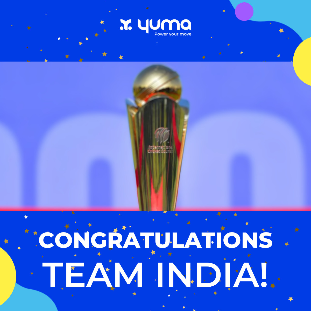 Hearty congratulations, Team India, for clinching the #ChampionsTrophy 🇮🇳