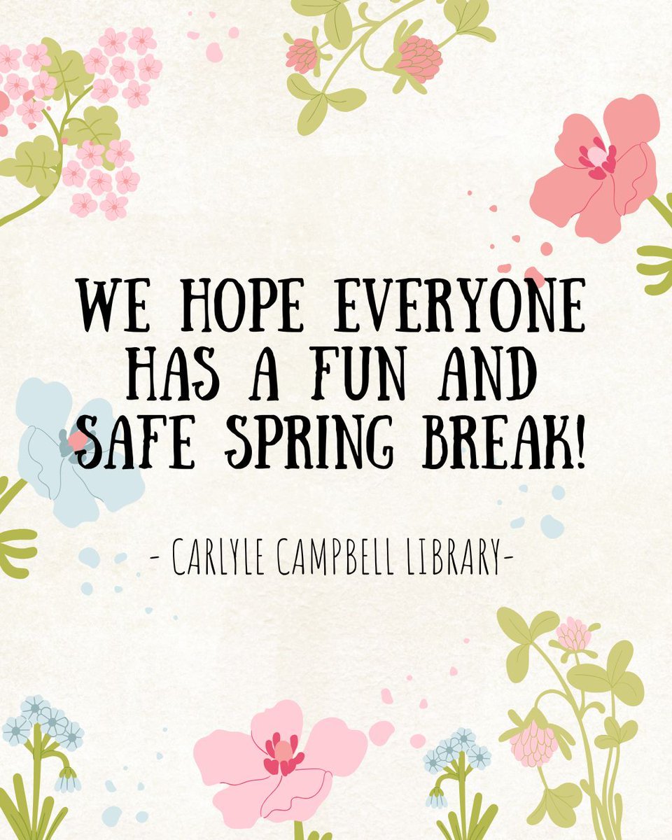 CCLatMeredith's tweet image. Spring break is here! 🌸🌞 Stop by the library to discover great reads to enjoy during your time off. Whether you’re into adventure, romance, or mystery, we’ve got something for everyone! Happy reading! 📚 #SpringBreakReads #cclatmeredith