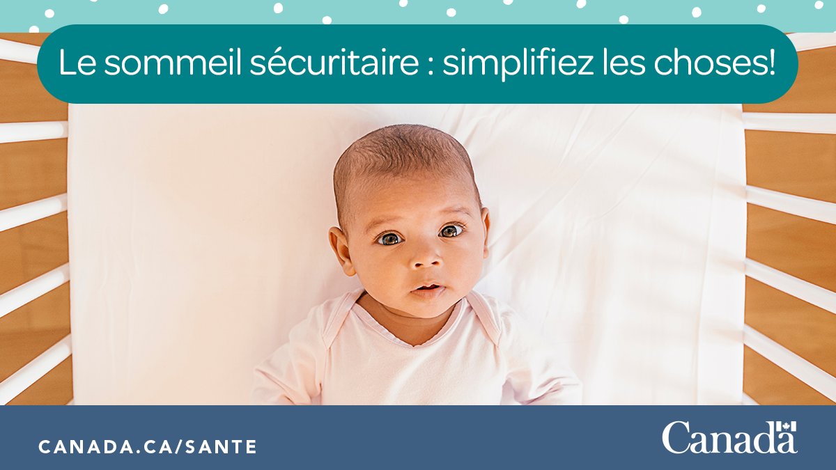 Au Canada, de 2015 à 2020, plus de 90 % des bébés décédés subitement durant leur sommeil étaient dans un environnement de sommeil non sécuritaire.

Pour que bébé dorme en toute sécurité, simplifiez.

ow.ly/98Fo50V2XKK

#SommeilSécuritaire
#SemaineDuSommeilSécuritaire2025