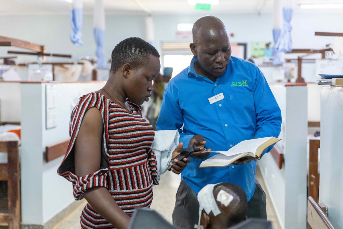 At CURE Children’s Hospital of Uganda, healing includes bedside ministry, offering hope, prayer, and encouragement to parents and caregivers. Many come with fear, but through scripture and conversation, they find strength. #HopeAndHealing