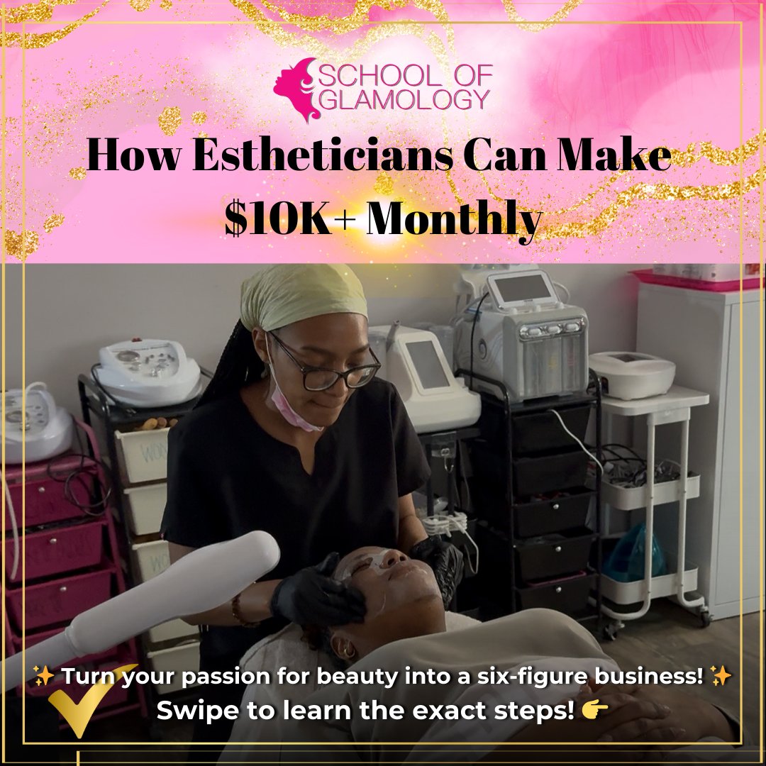 schoolofglam's tweet photo. 💰 Want to Make $10K+ a Month as an Esthetician? It’s possible!

Swipe through to learn:
✅ High-income beauty services 💎
✅ How to charge premium prices 💰
✅ The secret to staying booked out 🚀

📲 Don’t wait—start your beauty empire today!

#EstheticianTraining #BeautyBoss https://t.co/POaoajrZnj
