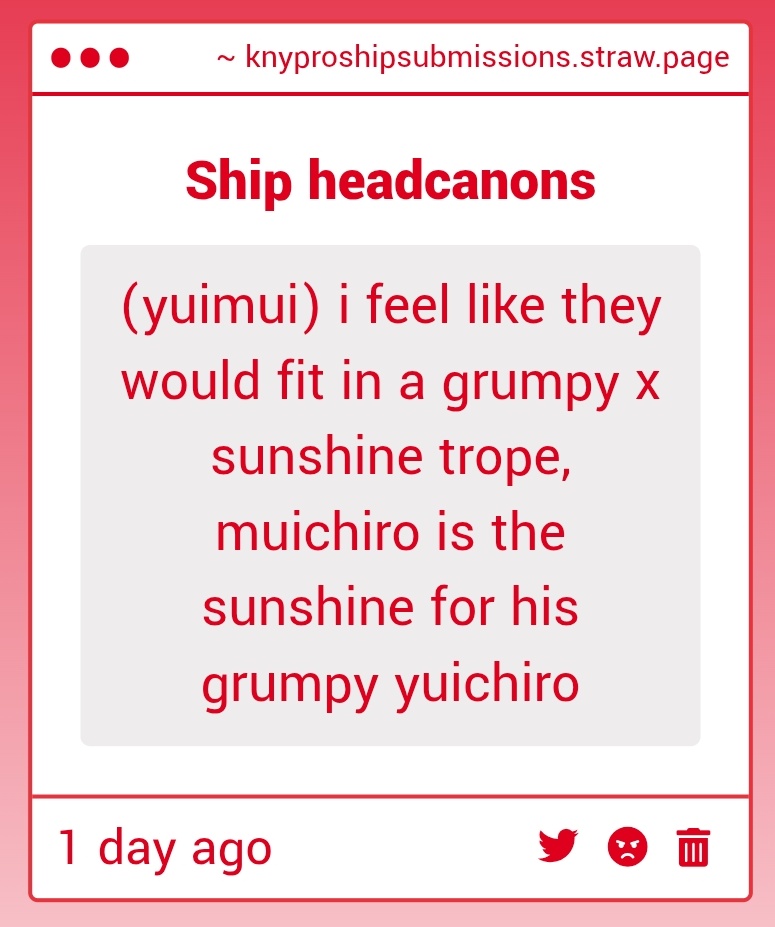 knyproshiphcs2's tweet photo. Ship headcanons: Yuichiro x Muichiro
https://t.co/jUmficxn1b https://t.co/7oDYkvQhyK