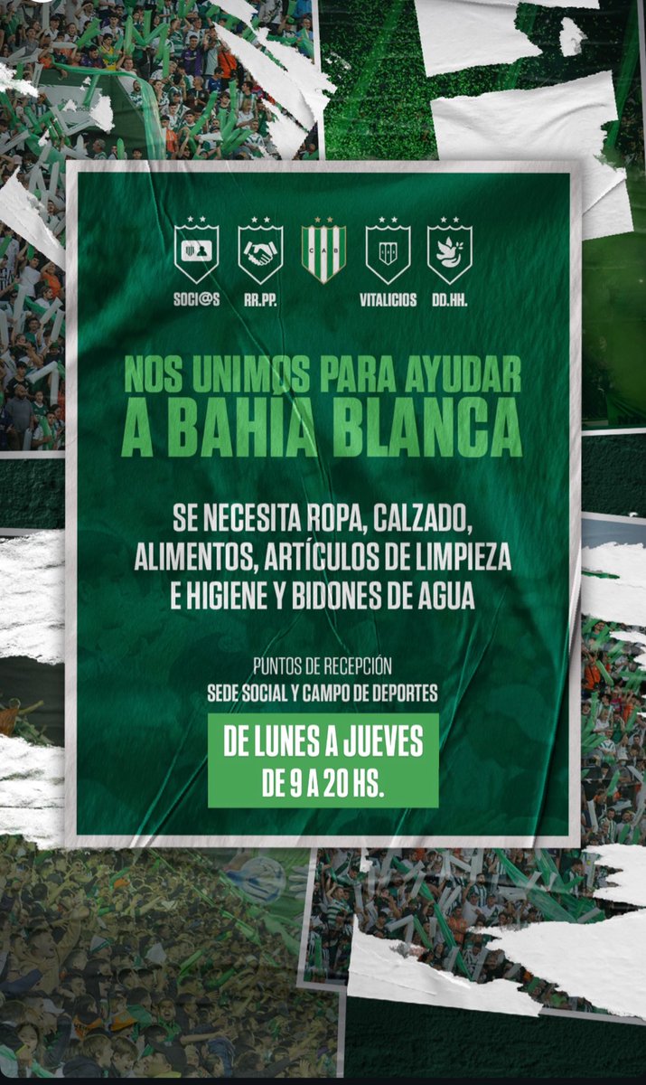 Nos unimos para ayudar a #BahiBlanca