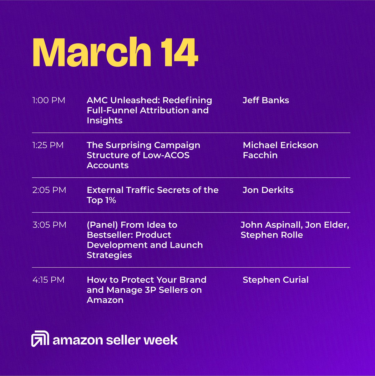 It’s Friday, which means it’s the finale of Amazon Seller Week.

Thank you to everyone who attended and a congratulations to all of our live winners! Missed out? Not to worry, Watch any of our session on demand!