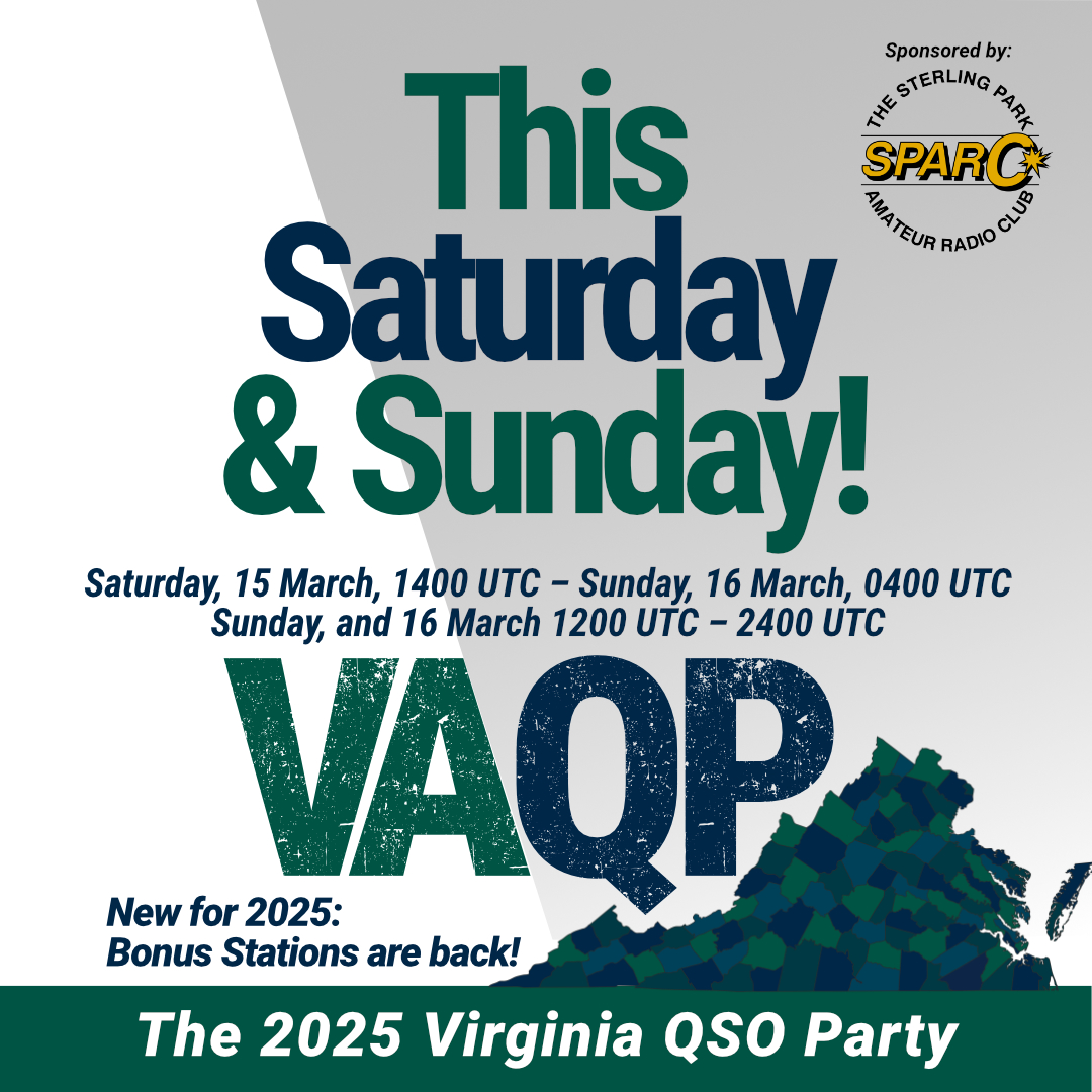 It’s almost here! The VA QSO Party begins Sat., 15 March 2025, 1400 UTC – Sun., 16 March, 0400 UTC and continues Sun., 16 March 1200 UTC – 2400 UTC. Contest details at bit.ly/2025vaqp #ARRL #AmateurRadio #HamRadio