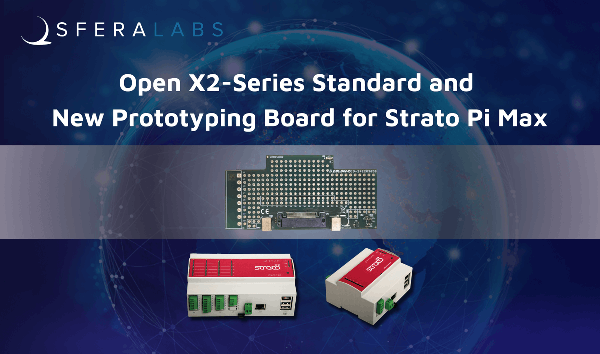 We're excited to announce the release of the X2-Series Standard and the new Prototyping Board, designed to empower developers, system integrators, and businesses to easily create custom expansion boards for our Strato Pi Max.🚀

➡️Find out more: sferalabs.cc/blog/x2-standa…