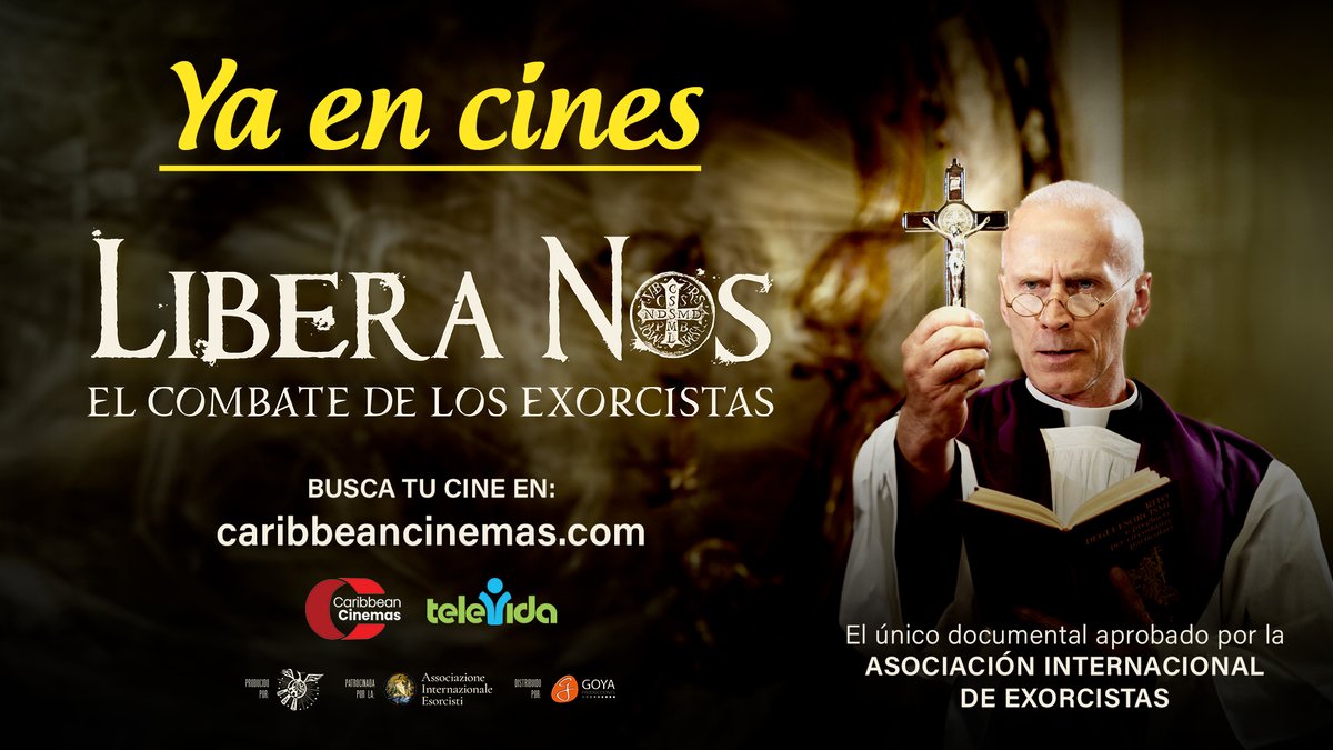 Televida's tweet image. 🎬 ¡"LÍBRANOS" YA EN CINES! 🔥

👀 La batalla espiritual es real. ¿Estás preparado para descubrir la verdad sobre el exorcismo y el poder del mal?

🔹 Testimonios impactantes
🔹 Casos reales de posesión
🔹 La experiencia del P. Gabriele Amorth
📍 Disponible en Caribbean Cinemas