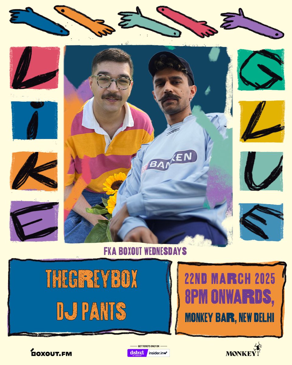 Like Glue returns in March with a fresh edition! Welcome <a href="/shifaligero/">Shifa ligero</a>, known for her seamless blends of future beats, Baile Funk, Amapiano, and more alongside <a href="/thegreybox_/">Utkarsh</a> and DJ Pants. 

Get your tickets online for INR 499 or at the door for INR 700.

🎟️: district.in/like-glue-shif…