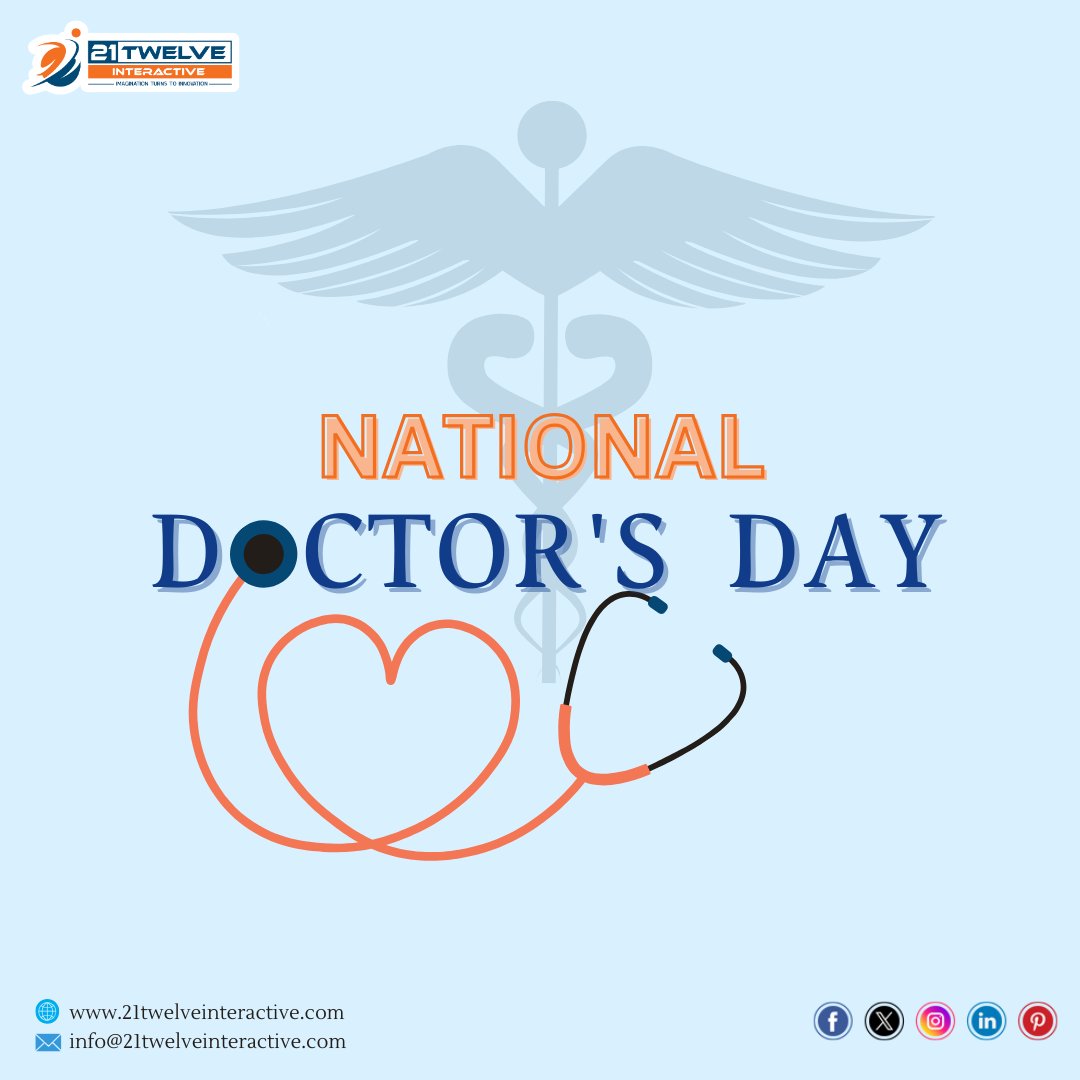 Today, we celebrate the heroes in white coats who dedicate their lives to saving others.

#happydoctorsday #worlddoctorsday #thankyoudoctors #doctorsday2025 #healthcareheroes #salutetodoctors #doctorssavelives #respectdoctors #medicalheroes #healinghands #21twelveinteractive