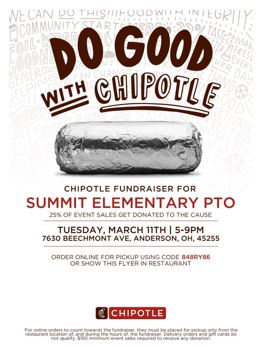 Eat for Summit tomorrow (Tuesday 3/11)!