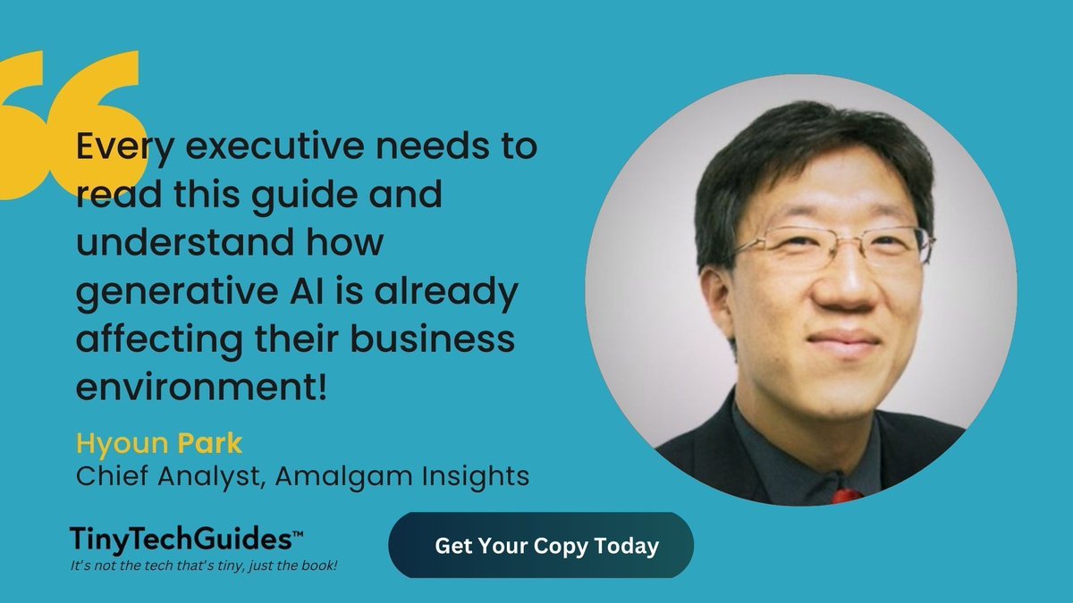 TinyTechGuides (@tinytechguides) on Twitter photo We're honored to have <a href="/hyounpark/">Hyoun Park (박현경)</a> of Amalgam Insights support for <a href="/TinyTechGuides/">TinyTechGuides</a> #generative #AI book. If you don't have a copy, pick up one today. buff.ly/3UoWke0 We're honored to have <a href="/hyounpark/">Hyoun Park (박현경)</a> of Amalgam Insights support for <a href="/TinyTechGuides/">TinyTechGuides</a> #generative #AI book. If you don't have a copy, pick up one today. buff.ly/3UoWke0