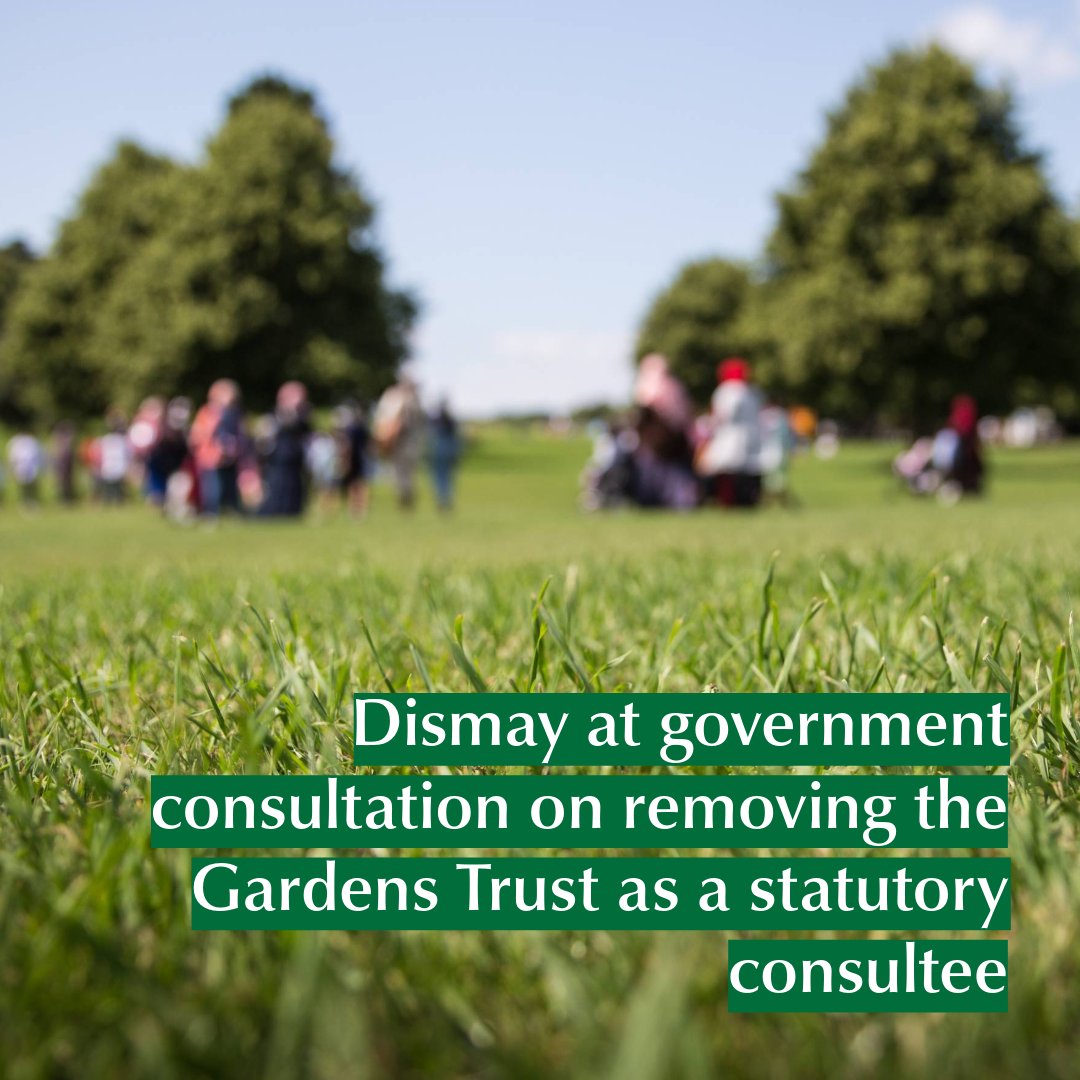 thegardenstrust's tweet image. 📢 We’re dismayed to learn the government is considering removing us as a statutory consultee in the English planning system.

📰 Read our full statement on our website: thegardenstrust.org/news/