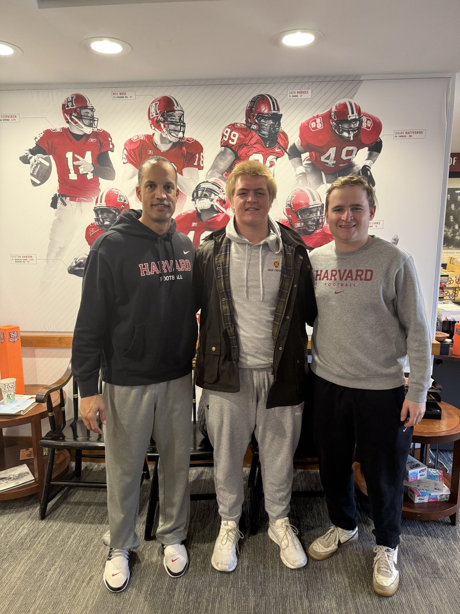 Andrew Vick (@andrewvick71) on Twitter photo Had a great visit at <a href="/HarvardFootball/">Harvard Football</a> today! Thank you to <a href="/coach_craw/">Ryan Crawford</a>, <a href="/Ryan_Kalukin/">Ryan Kalukin</a>, and <a href="/CoachJimJackson/">Jim Jackson</a> for the information about Harvard and amazing hospitality! Had a great visit at <a href="/HarvardFootball/">Harvard Football</a> today! Thank you to <a href="/coach_craw/">Ryan Crawford</a>, <a href="/Ryan_Kalukin/">Ryan Kalukin</a>, and <a href="/CoachJimJackson/">Jim Jackson</a> for the information about Harvard and amazing hospitality!