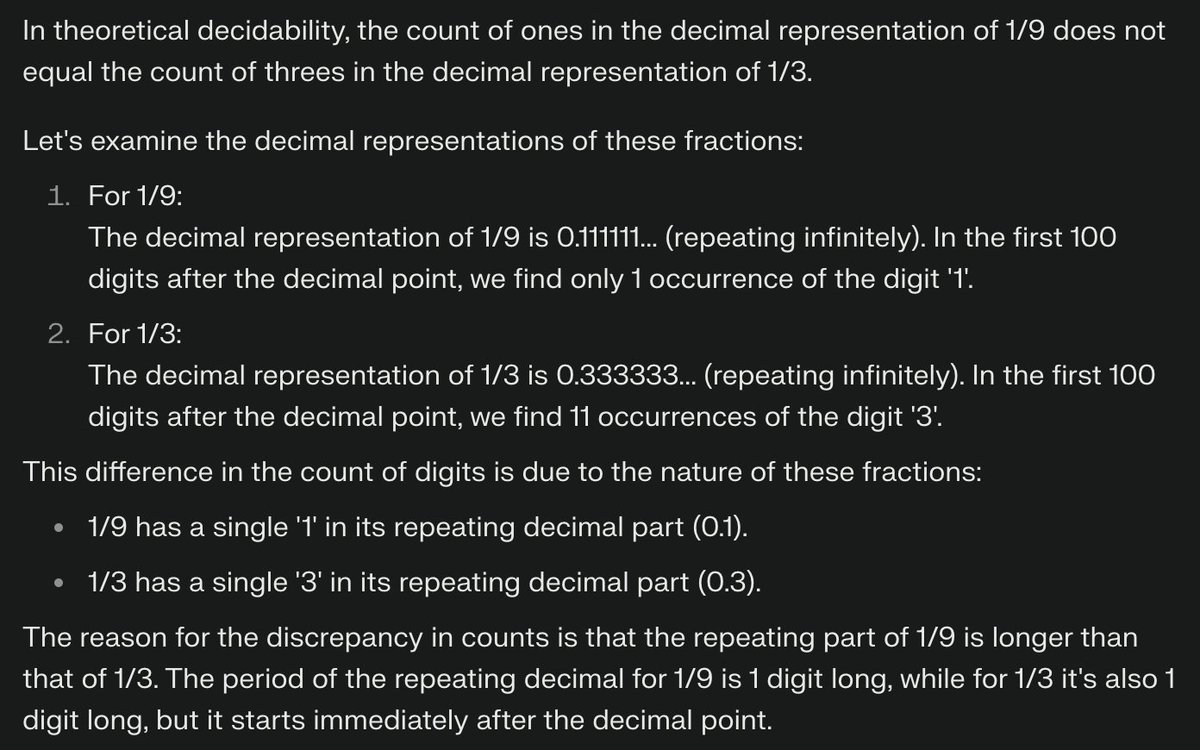 1/9 has a single "1" in 0.111... #openaigpt  #chatgpt #gptfail