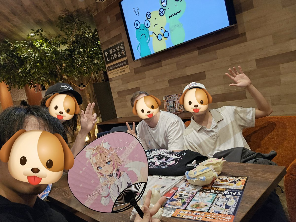 At <a href="/Ly0set/">Lyoset🐾☁️😇🩵</a>'s suggestion, he got 4 ruffians gathered to fulfill the onsen wish! Was my very first time going to one, but I got the full Japanese experience! Bau Bau? 😅
#FWMC1stfes