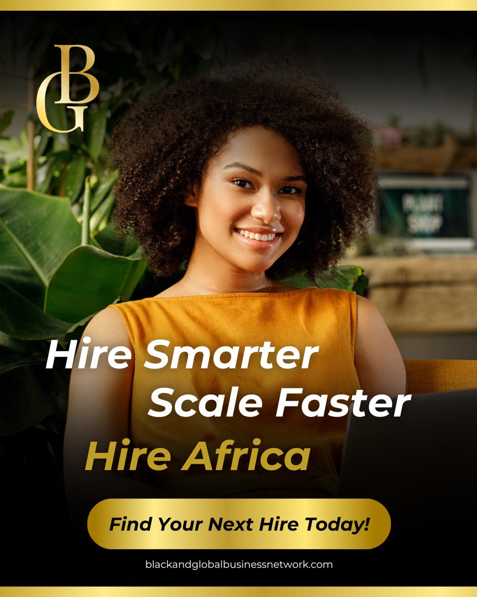 Tired of high labor costs? Hiring in Africa allows you to access top talent without breaking the bank. 

Stop doing it all yourself. Hire smarter. Scale faster.

🔗 Learn more: bgbn.mykajabi.com/HireAfrica2025… 

#HireAfrica #GlobalBlackBusiness #SmartHiring #ScaleYourBusiness
