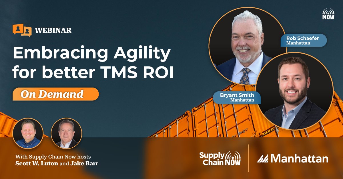 Missed the live session? 🚚 Watch the webinar recording featuring <a href="/ScottWLuton/">Scott W. Luton</a> &amp; Jake Barr with Rob Schaefer &amp; Bryant Smith from <a href="/ManhAssocNews/">Manhattan Associates</a> on how agility transforms logistics.

🔗 Register to watch: bit.ly/4bClegP