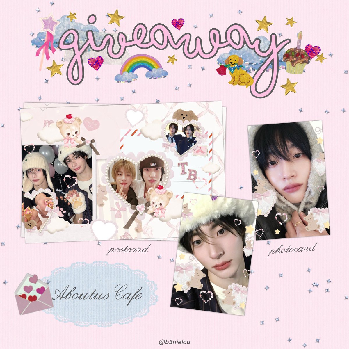 pls kindly rt  🧁🎀

 giveaway anton &amp; wonbin day ❤︎
            ⋆⑅˚₊15 sets 💌
           
🍓 : google form
🗓 date : 12 march 2025  
☁️ time :  21:00 
📦 shipping : 30 thb

#HAPPYANTONDAY 
#HAPPYWONBINDAY